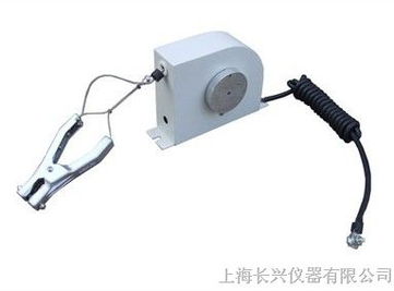 供应不锈钢材质静电收线卷盘,标配静电接地线夹